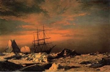  barco - Habitantes del hielo observando el paisaje marino del barco de los invasores William Bradford